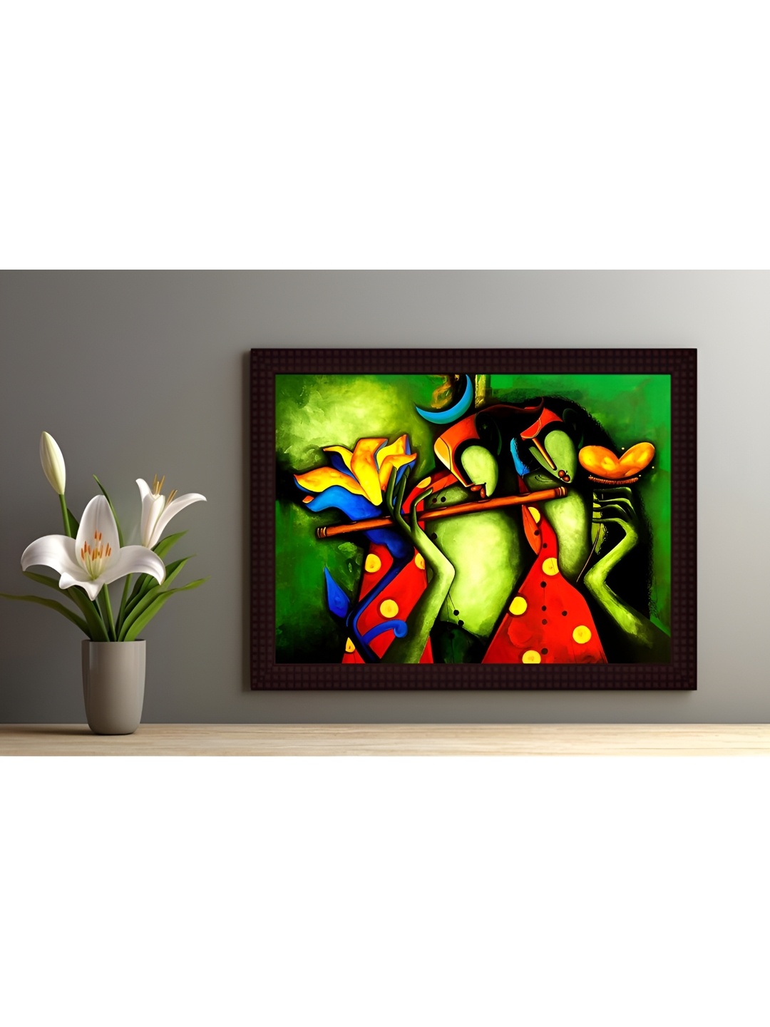 

Tamatina Green & Brown Printed Wooden Framed Wall Art