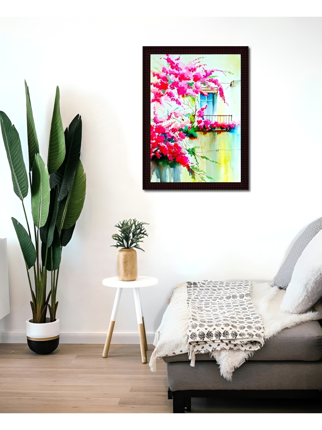 

Tamatina Pink & Brown Printed Wooden Framed Wall Art