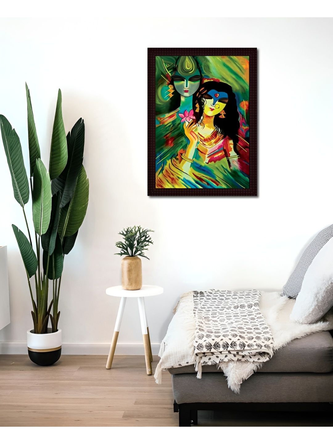 

Tamatina Green & Yellow 1 Piece Canvas Religious Wall Paintings