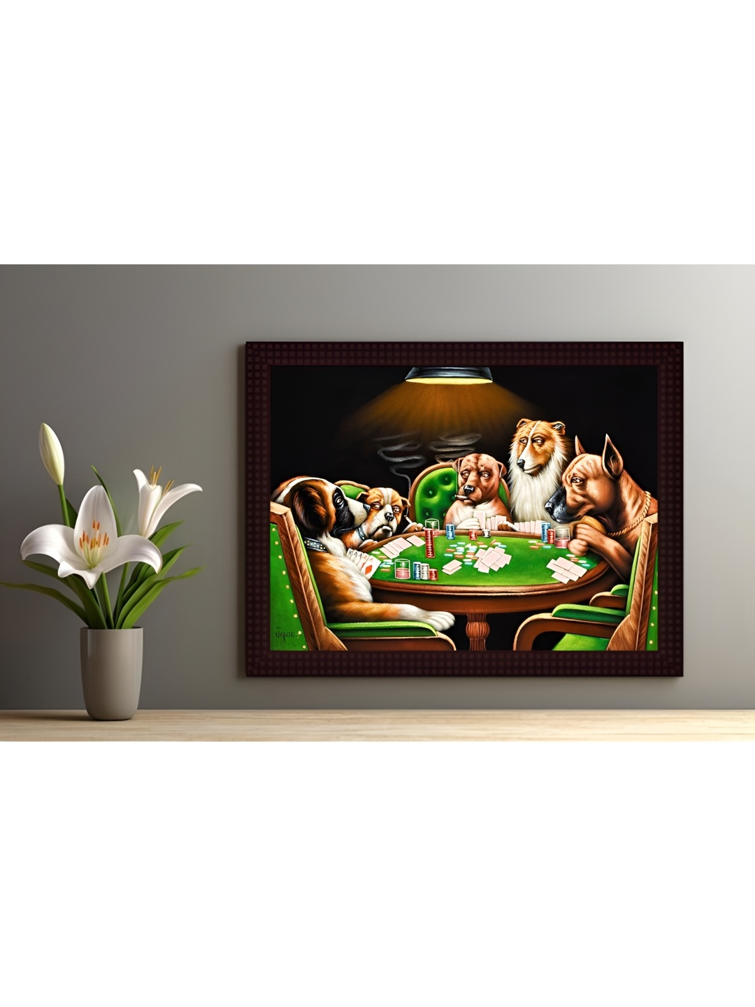 

Tamatina Green & Brown Printed Wooden Framed Wall Art