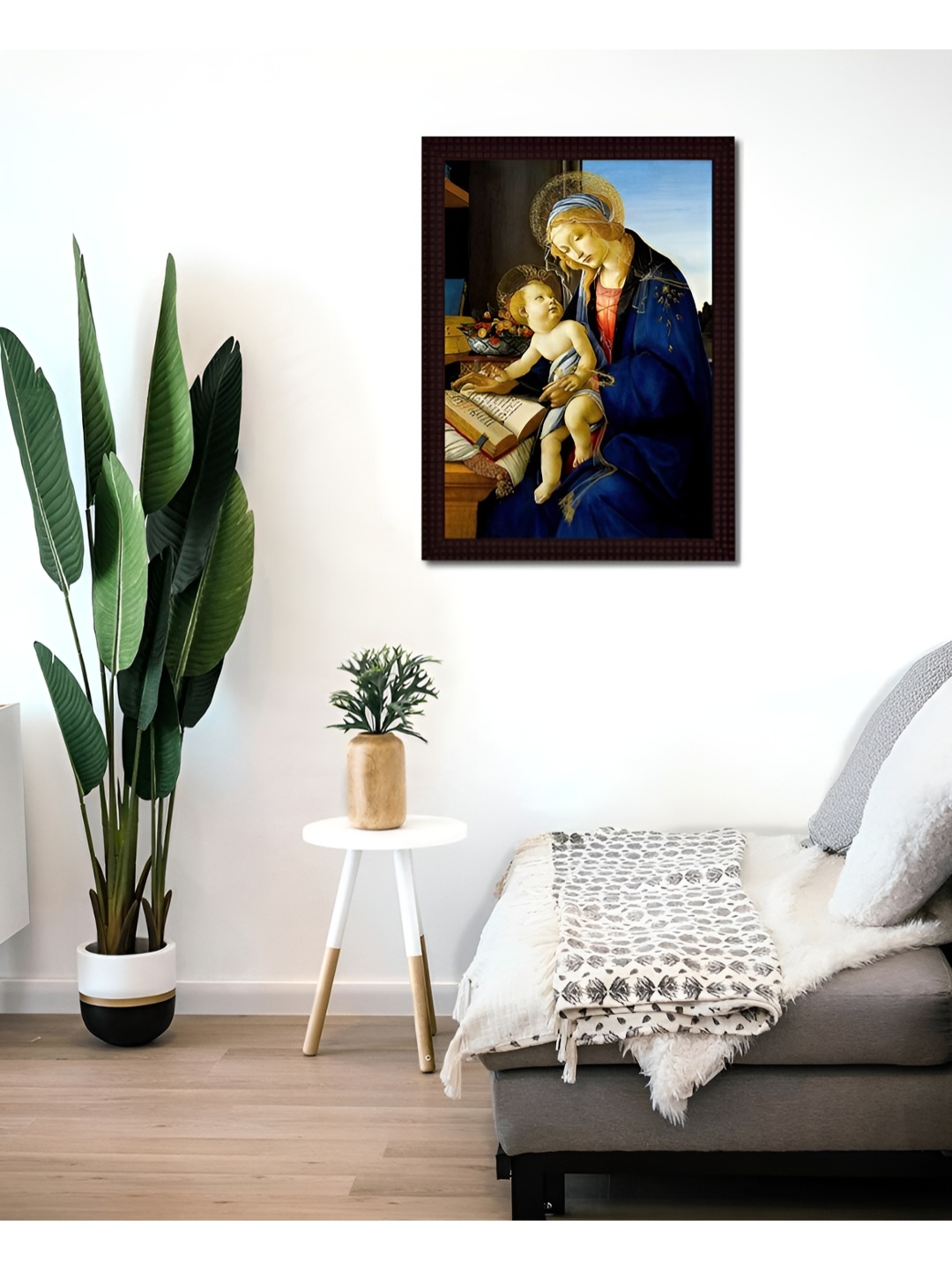 Tamatina Black & Brown Printed Wooden Framed Wall Art
