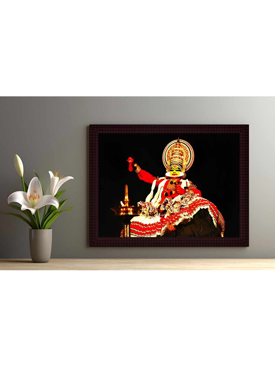 

Tamatina Red & Brown Printed Wooden Framed Wall Art
