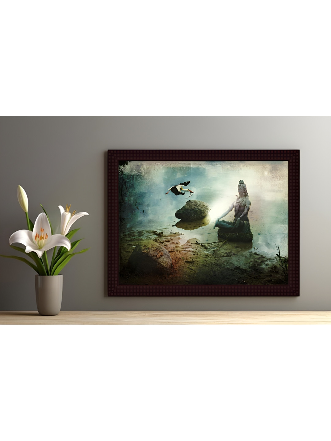 

Tamatina Blue & Brown Printed Wooden Framed Wall Art