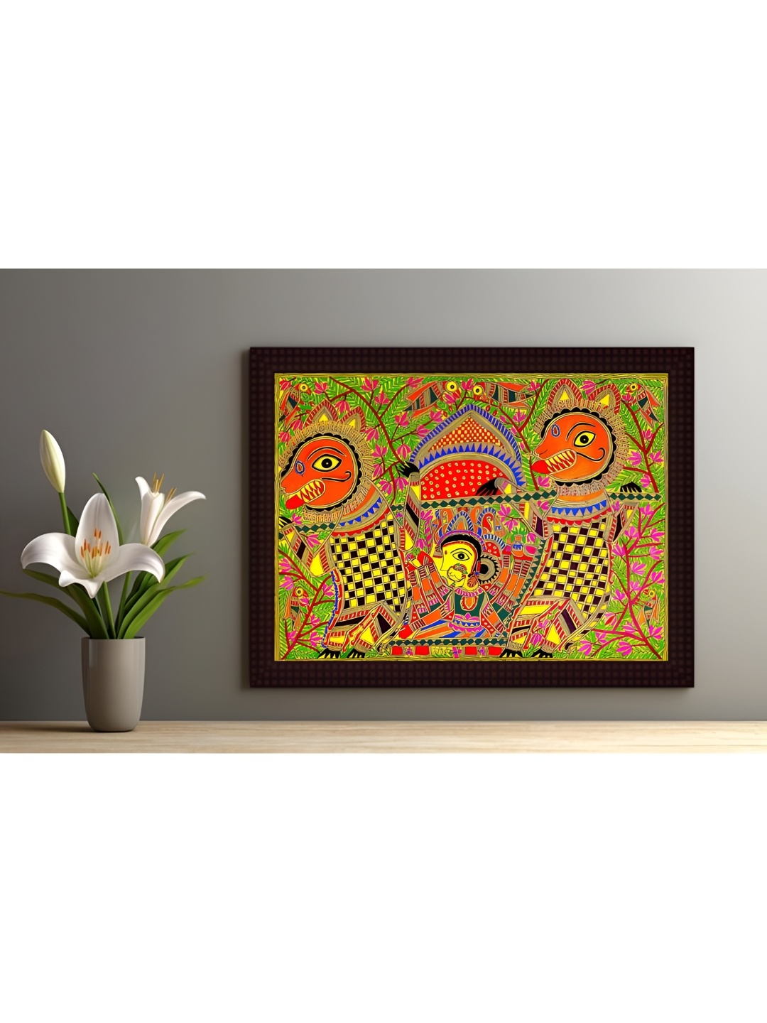 

Tamatina Green & Yellow 1 Piece Canvas Religious Wall Paintings
