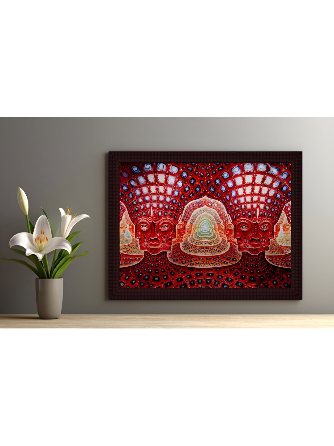 

Tamatina Red & White 1 Piece Canvas Abstract Wall Paintings
