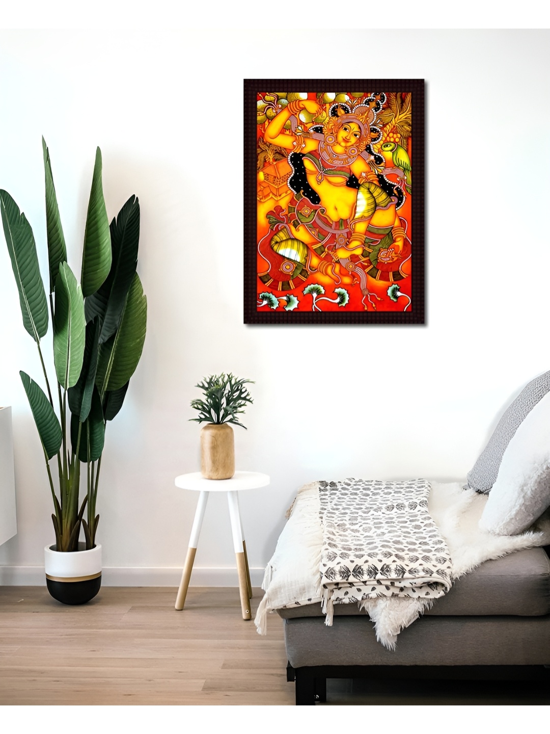 

Tamatina Red & Brown Printed Wooden Framed Wall Art