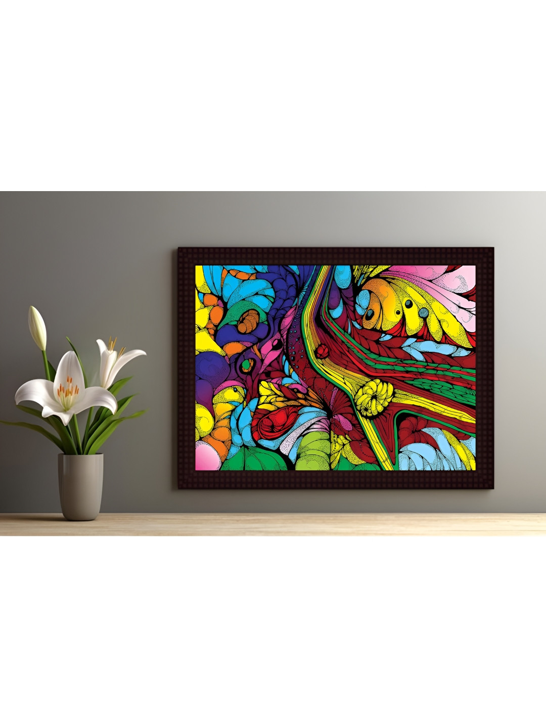 

Tamatina Blue & Yellow 1 Piece Canvas Abstract Wall Paintings
