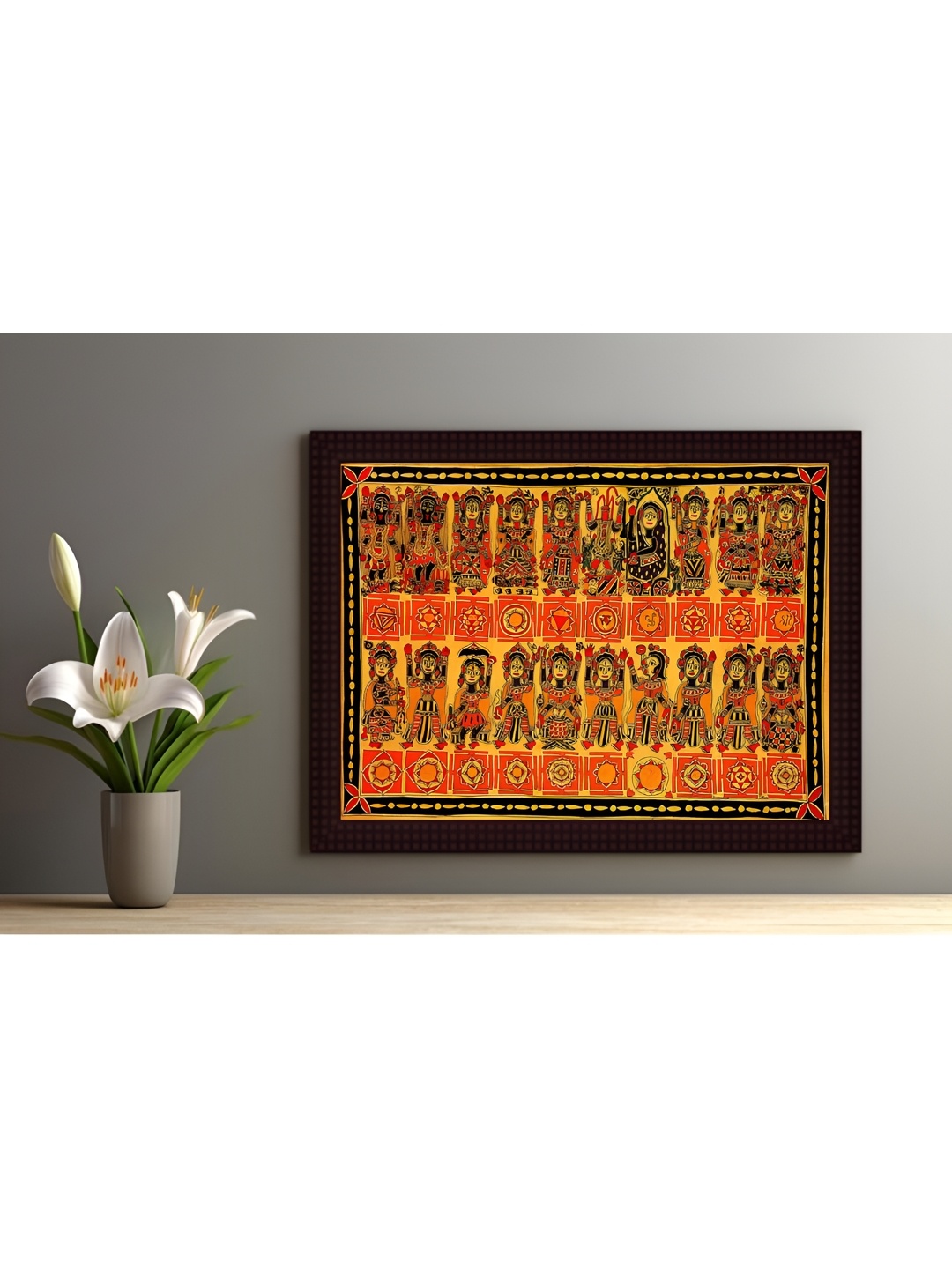 Tamatina Yellow & Red 1 Piece Canvas Other Wall Paintings