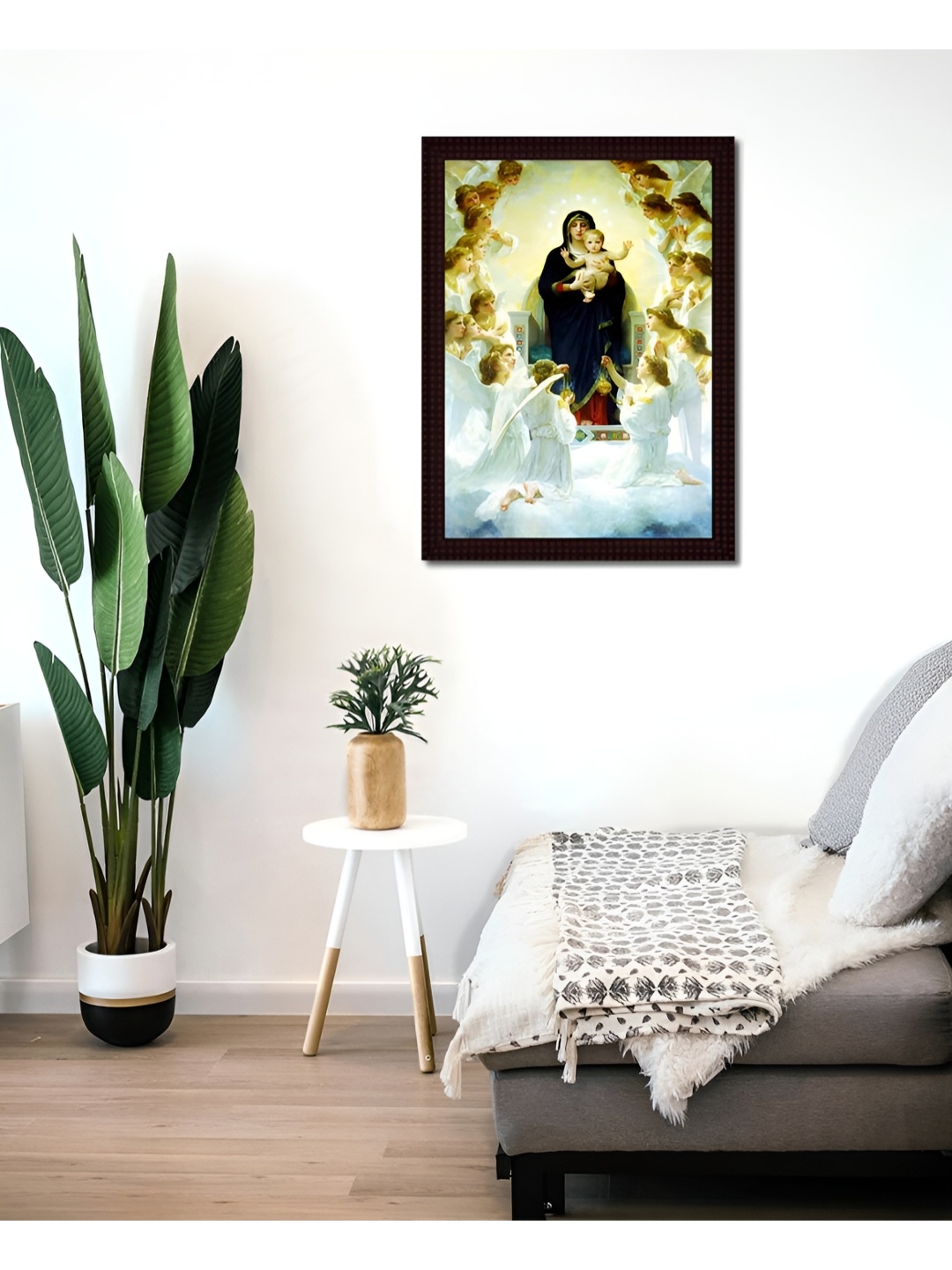 

Tamatina White & Brown Printed Wooden Framed Wall Art