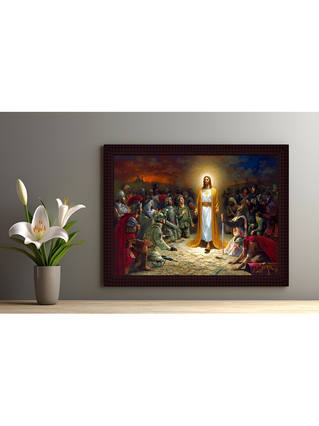 

Tamatina Green & Brown 1 Piece Canvas Religious Wall Paintings