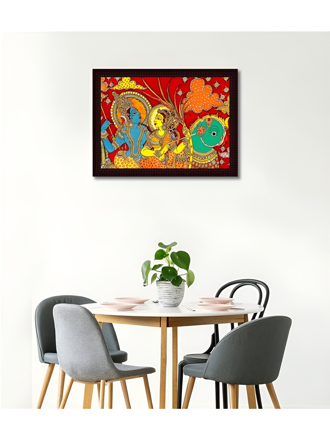 

Tamatina Red & Yellow 1 Piece Synthetic Wood Religious Wall Paintings
