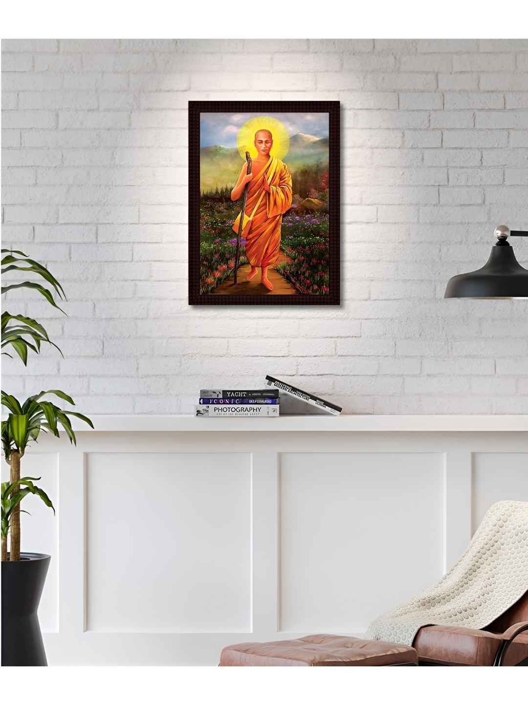 

Tamatina Red & Brown Printed Wooden Framed Wall Art