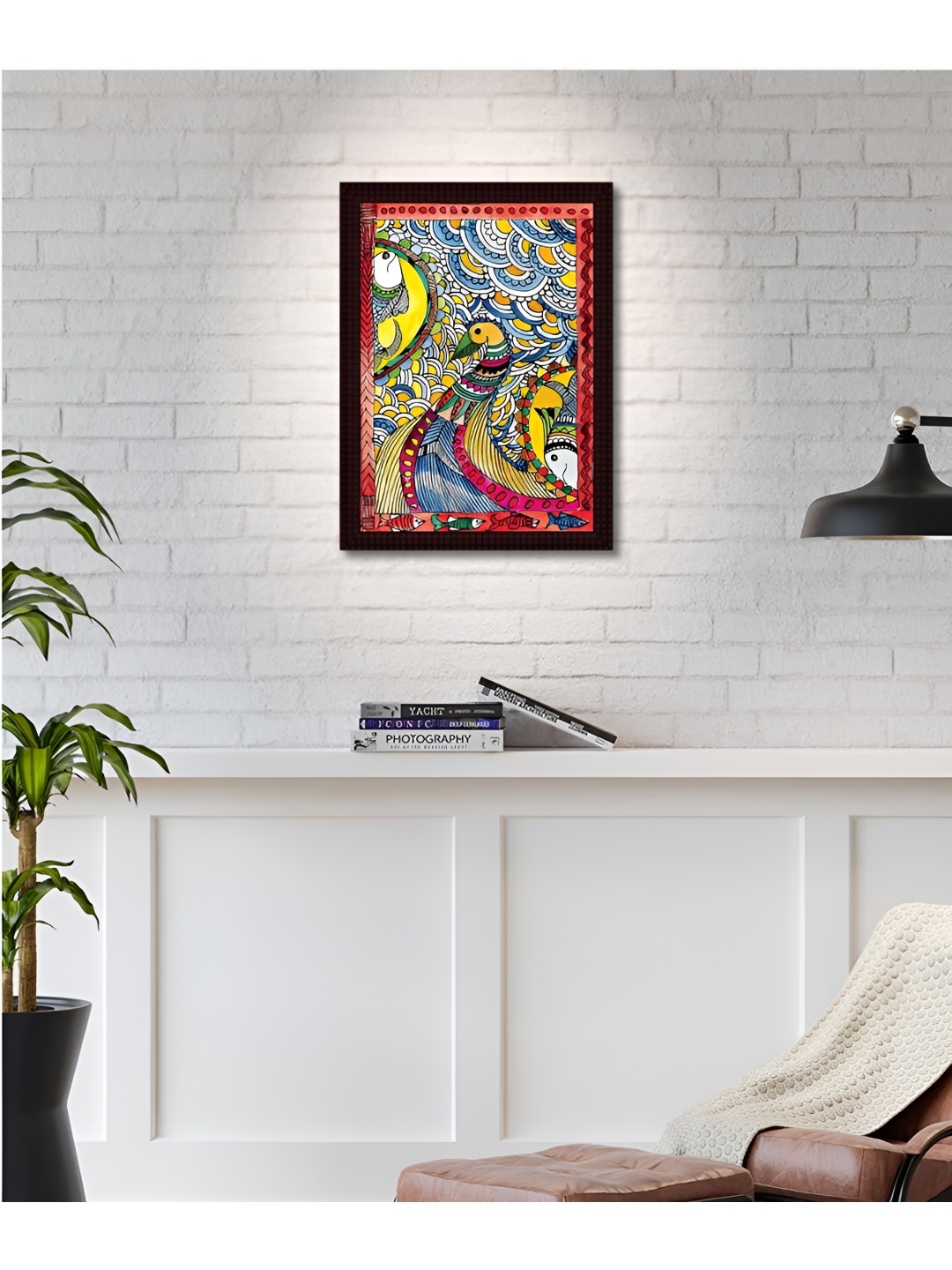 

Tamatina Red & Brown Printed Wooden Framed Wall Art