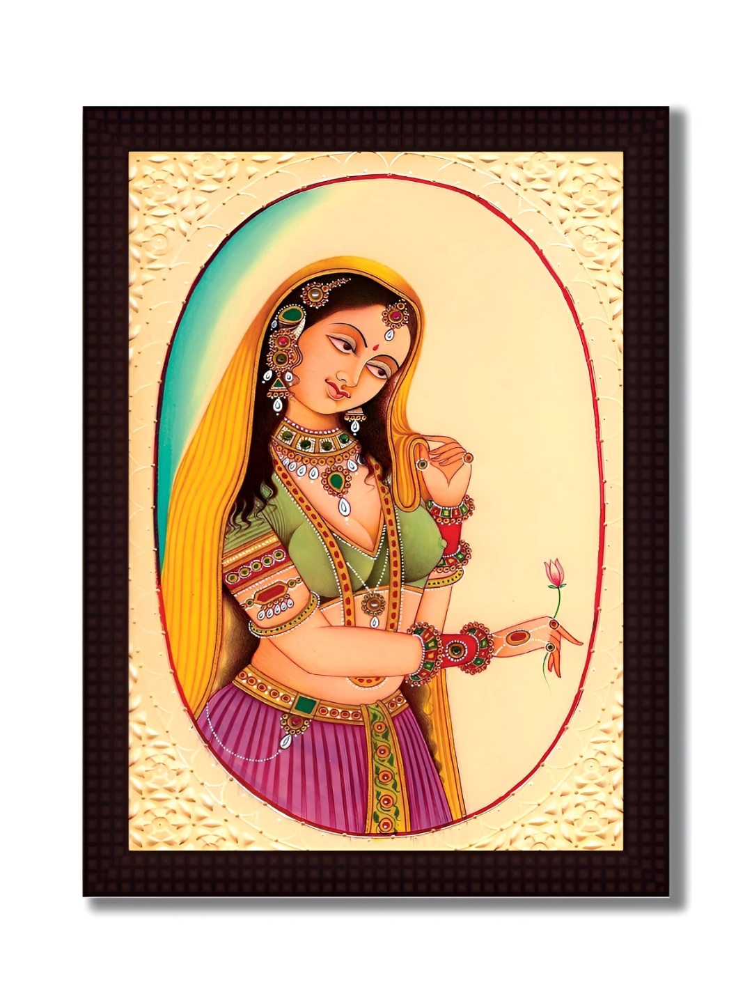 

Tamatina Yellow & Brown Printed Wooden Framed Wall Art