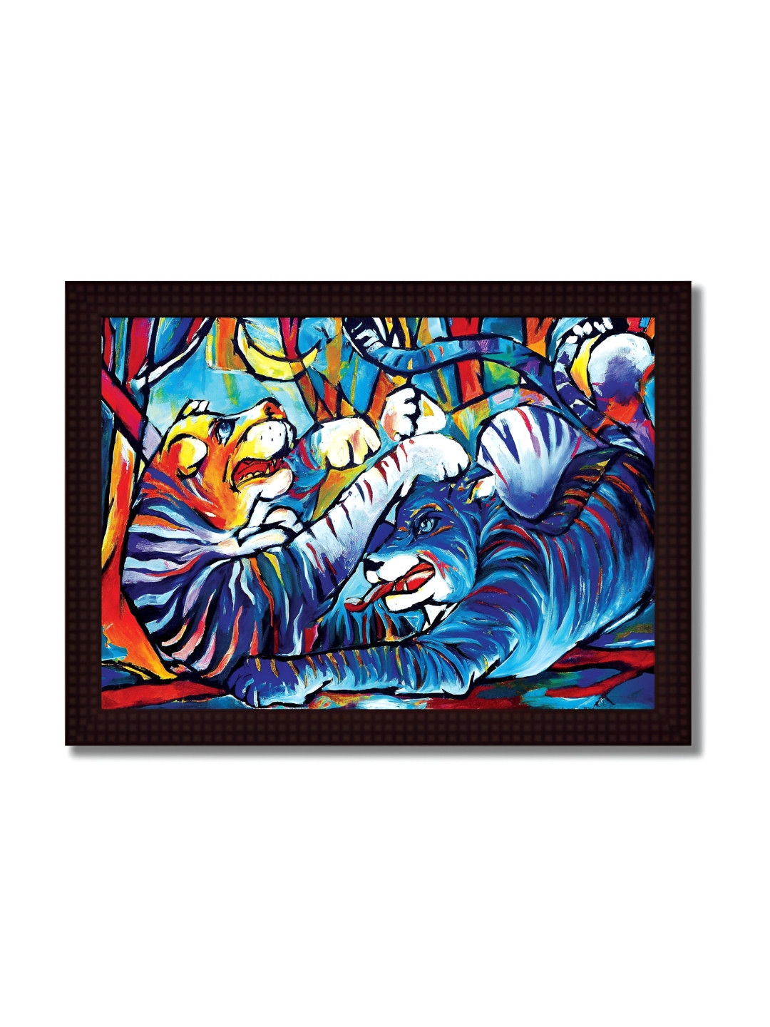 

Tamatina Blue & Red 1 Piece Wood Abstract Wall Paintings