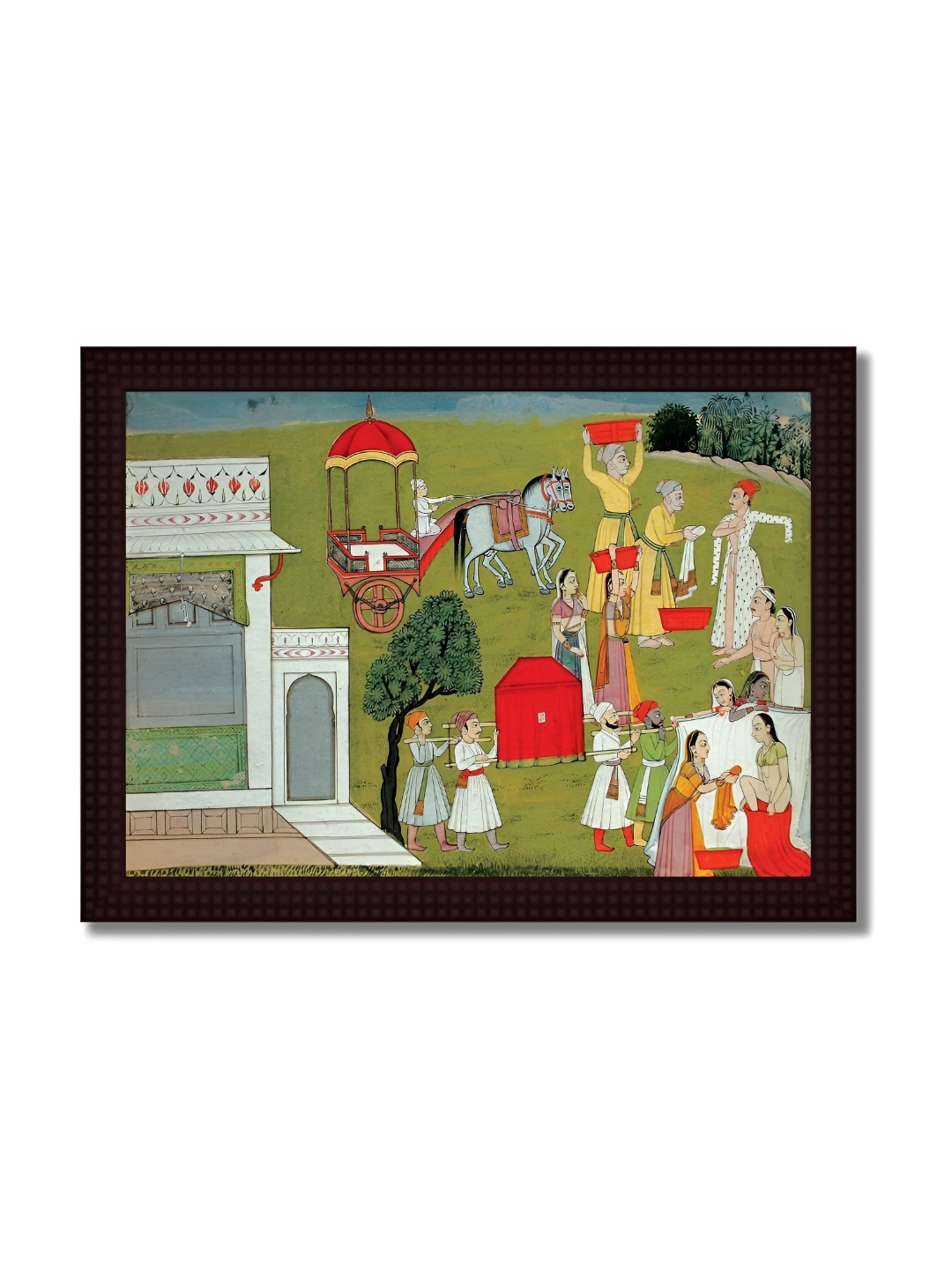 

Tamatina Green & Brown Printed Wooden Framed Wall Art