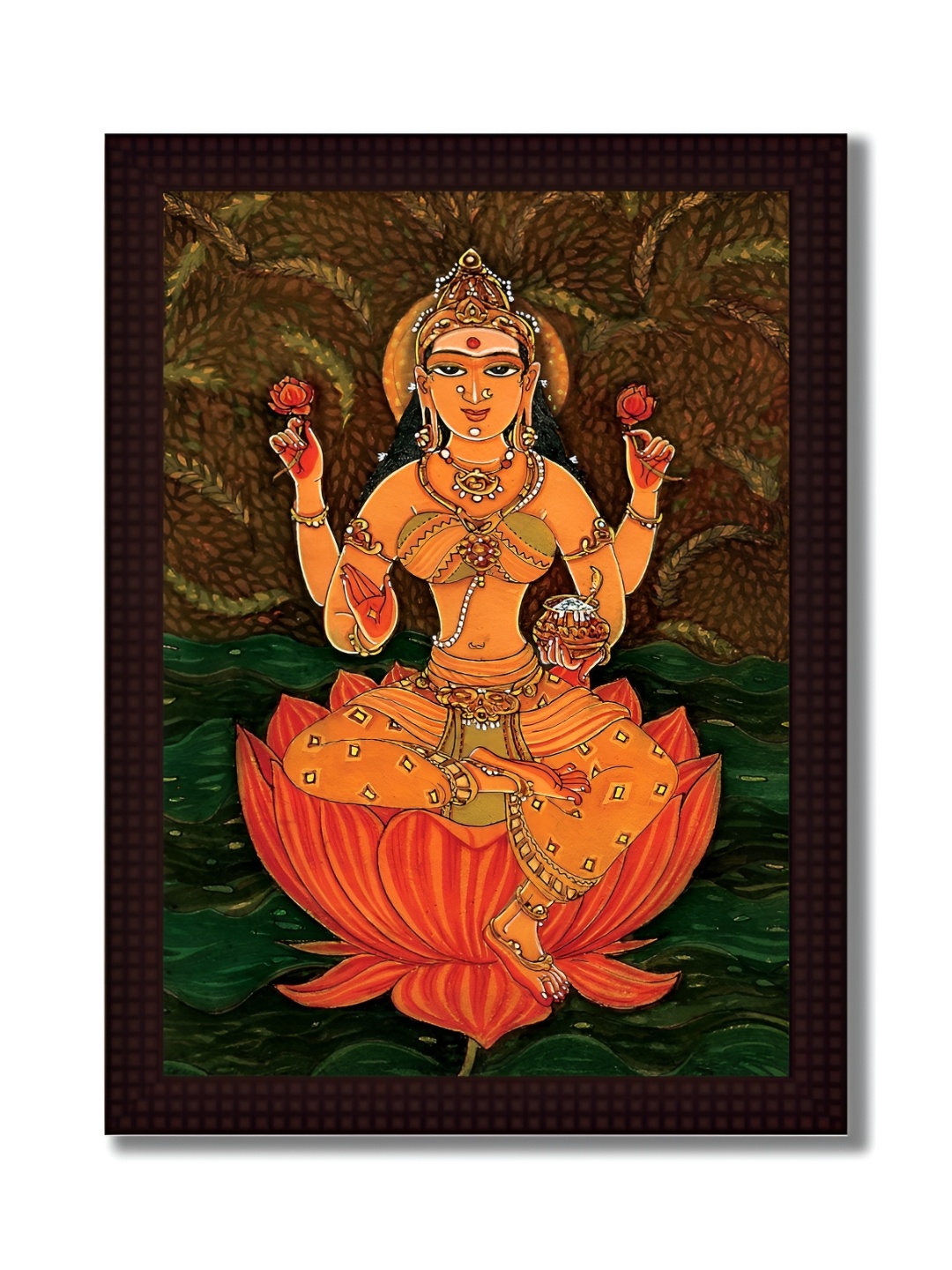 

Tamatina Red & Brown Printed Wooden Framed Wall Art