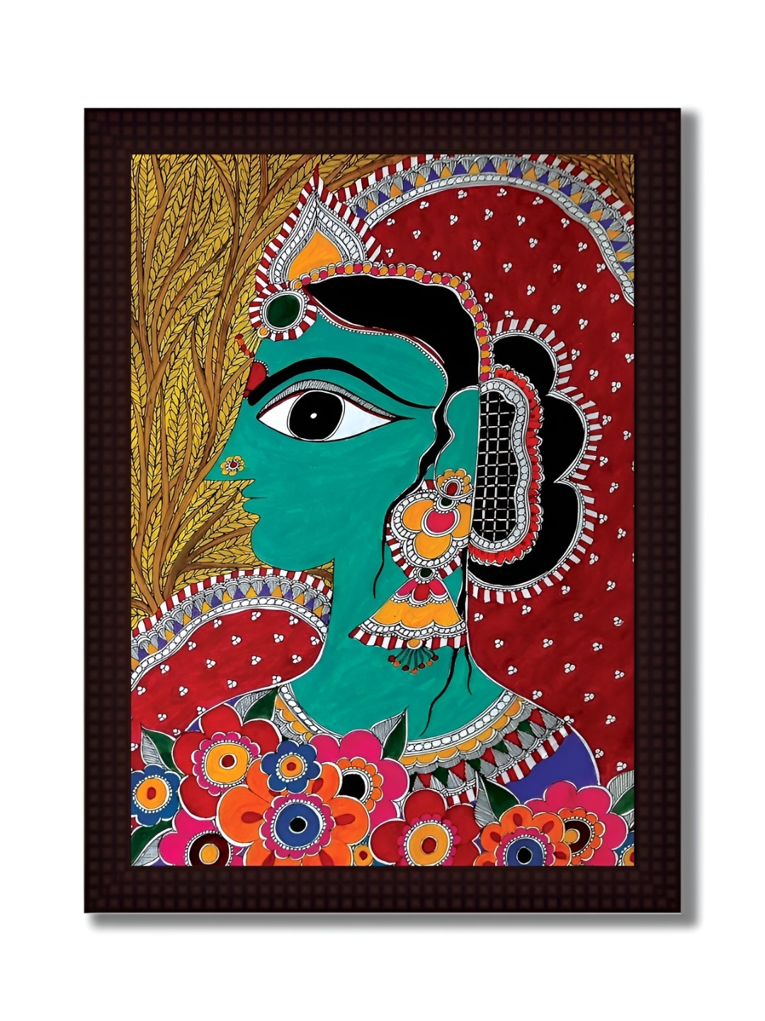 

Tamatina Green & Brown Printed Wooden Framed Wall Art