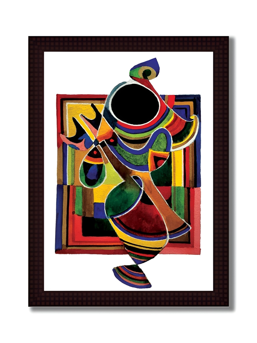 

Tamatina Red & Brown Printed Wooden Framed Wall Art