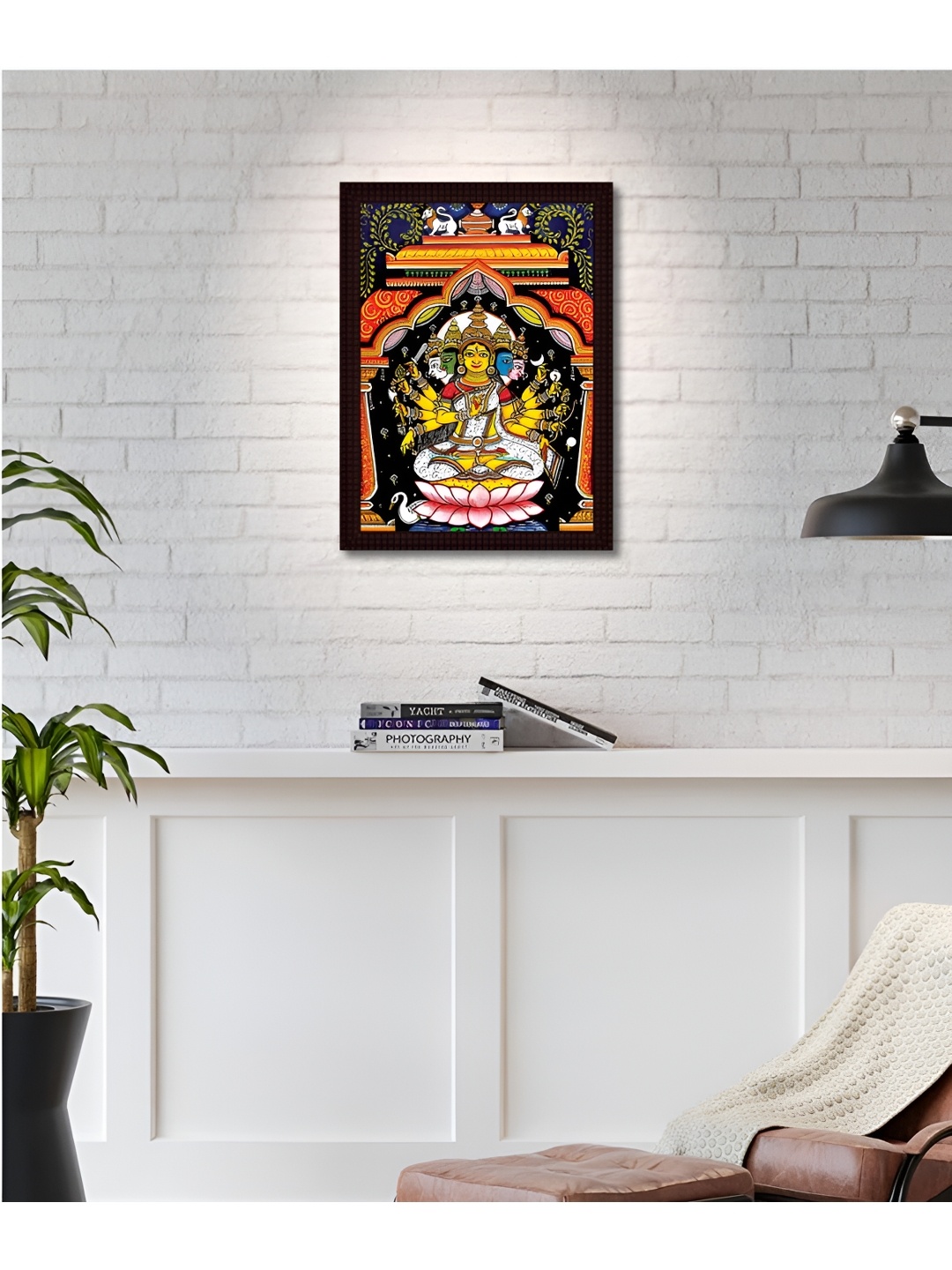 

Tamatina Red & Brown Printed Wooden Framed Wall Art