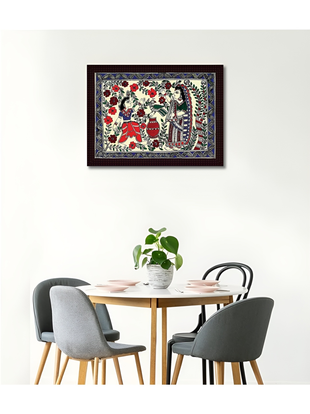 

Tamatina Red & Black 1 Piece Canvas Religious Wall Paintings