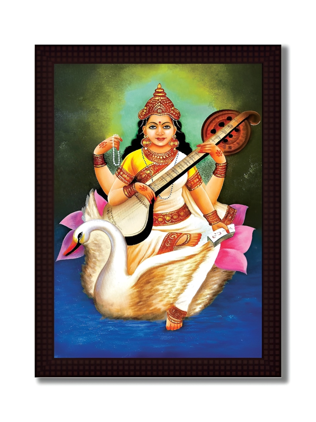 

Tamatina White & Blue 1 Piece Canvas Religious Wall Paintings