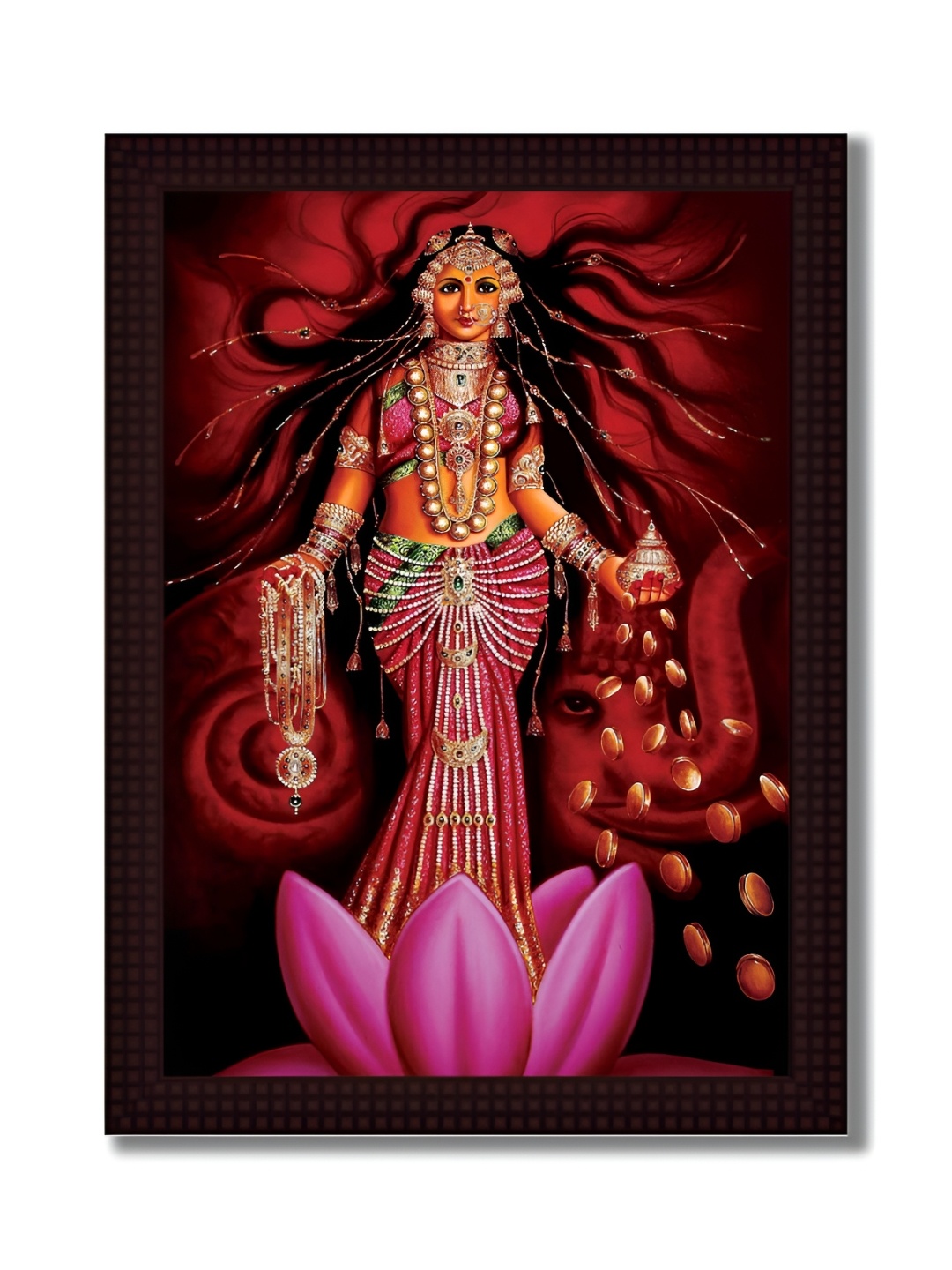 

Tamatina Red & Brown Printed Wooden Framed Wall Art