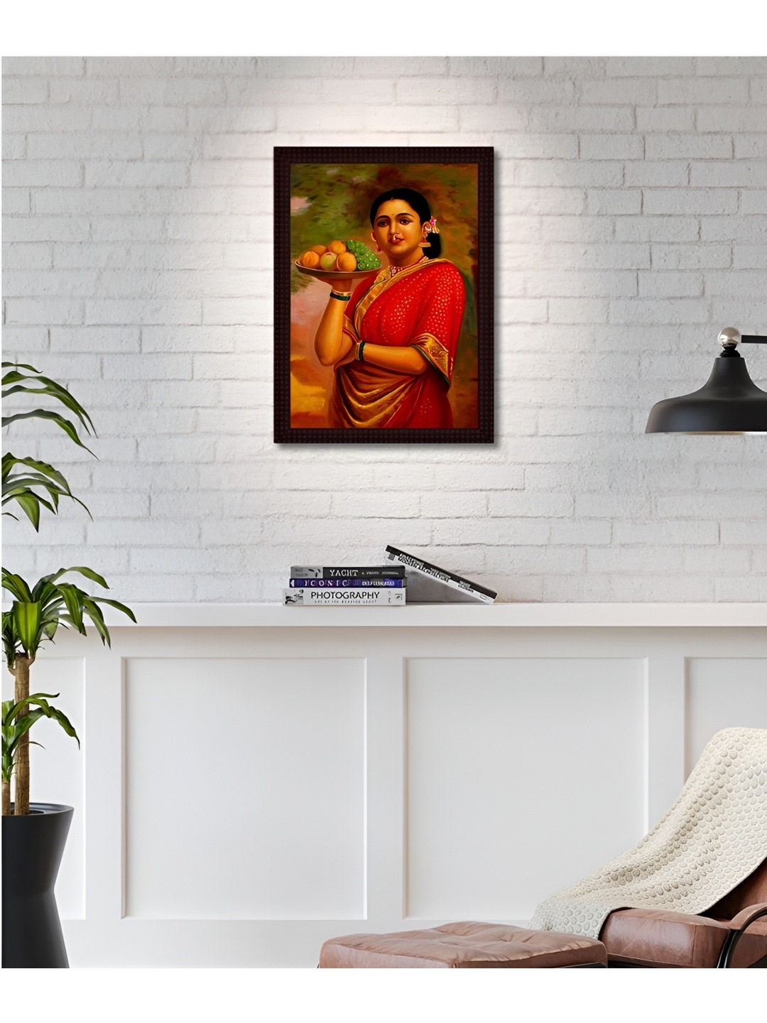 

Tamatina Red & Brown Printed Wooden Framed Wall Art