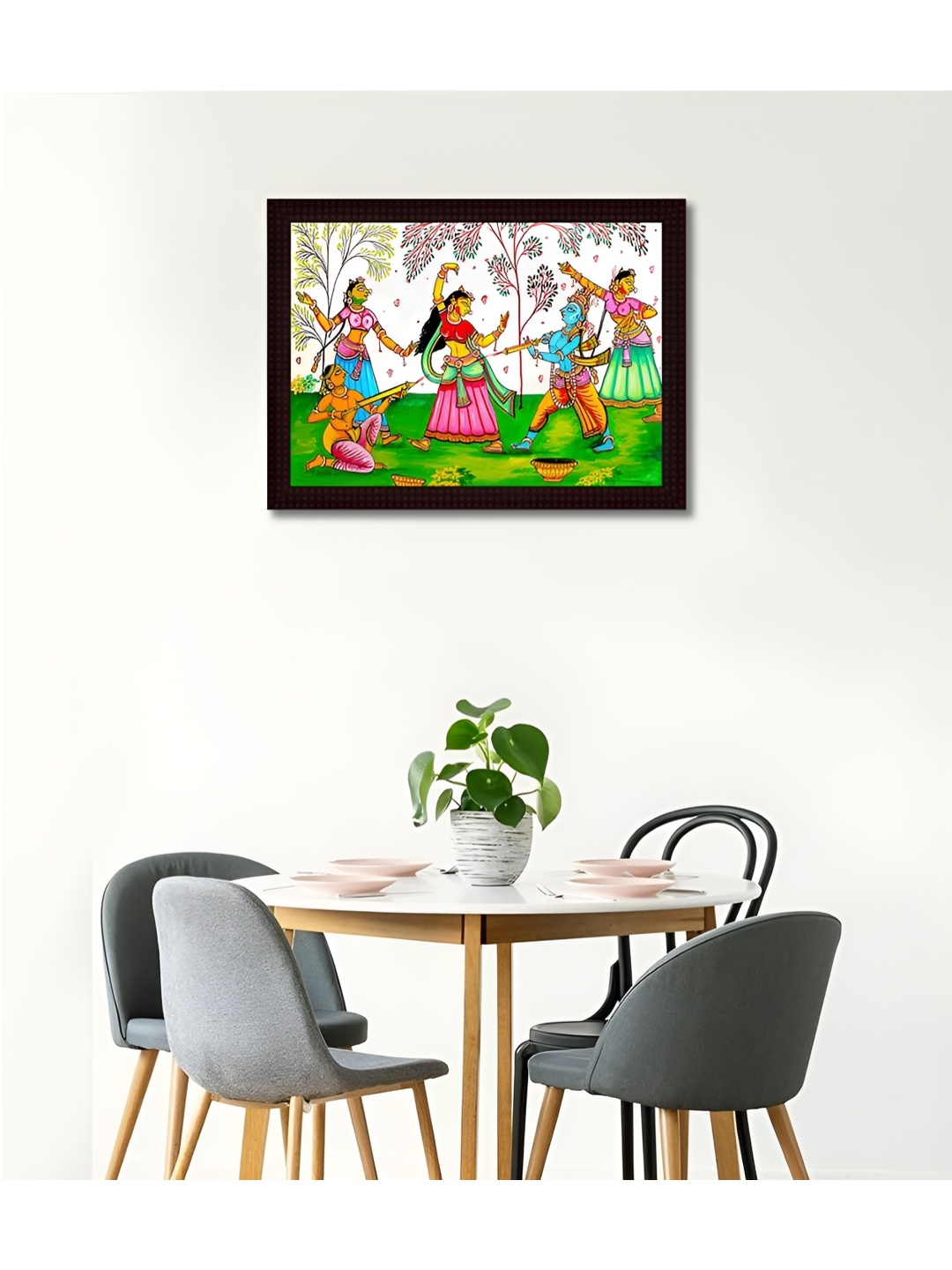 

Tamatina Green & Pink 1 Piece Canvas Religious Wall Paintings