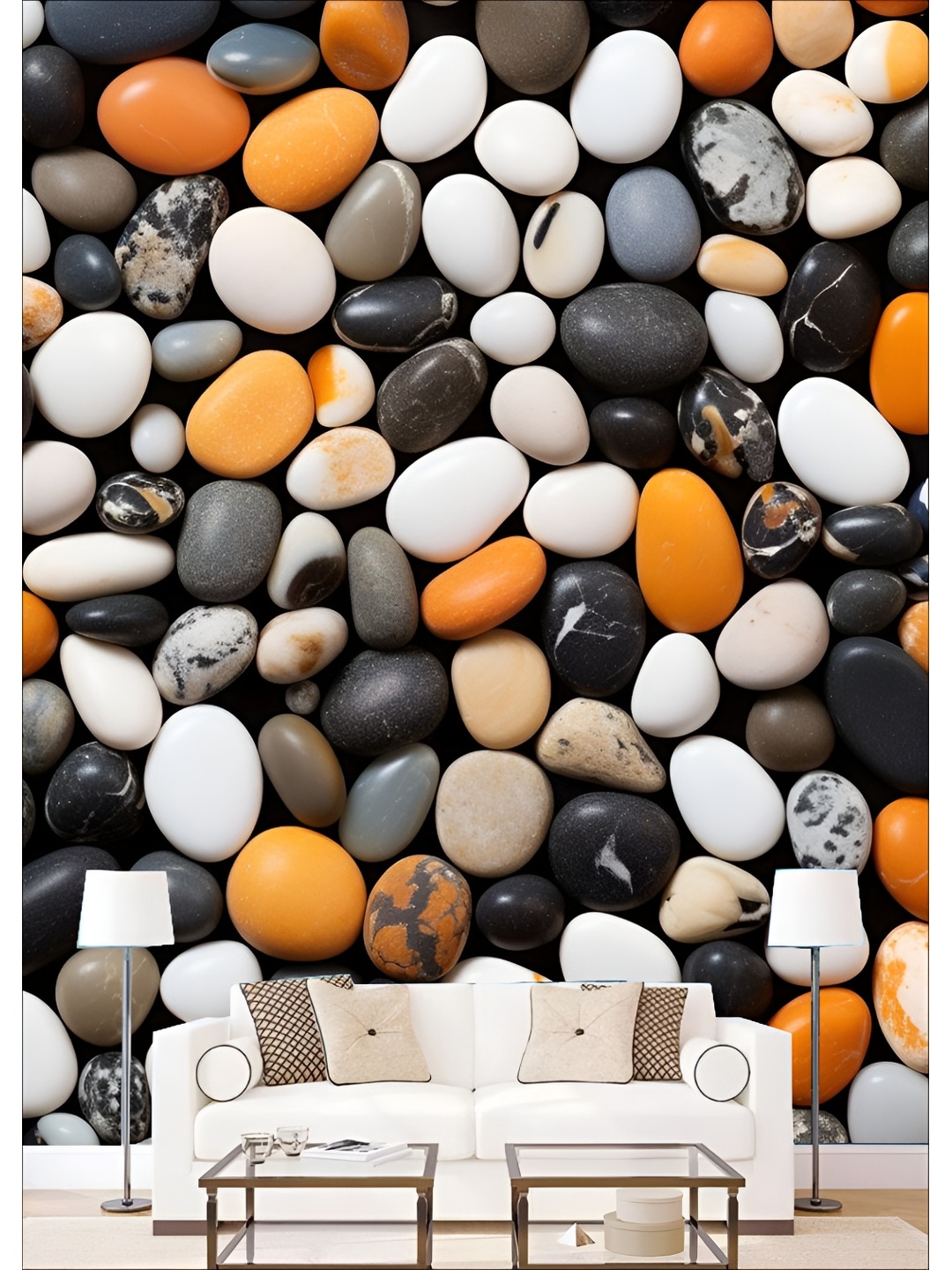 

Aura White & Grey 3D Printed Self-Adhesive Wall Sicker