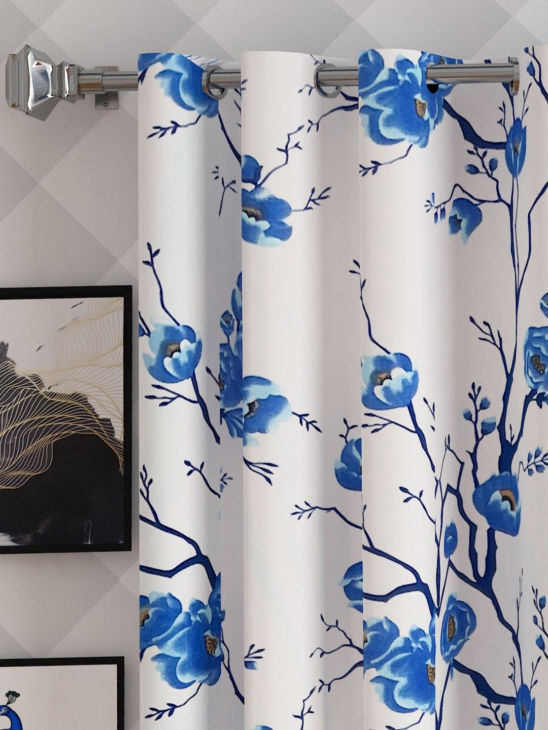 

Lunar Days Blue Set of 2 Floral Room Darkening Window