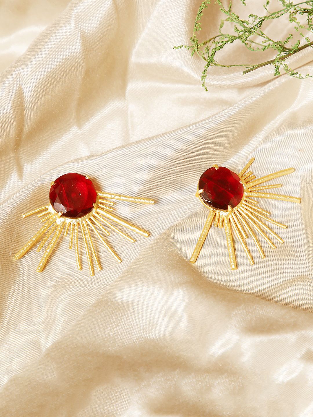 

XAGO Contemporary Drop Earrings, Red