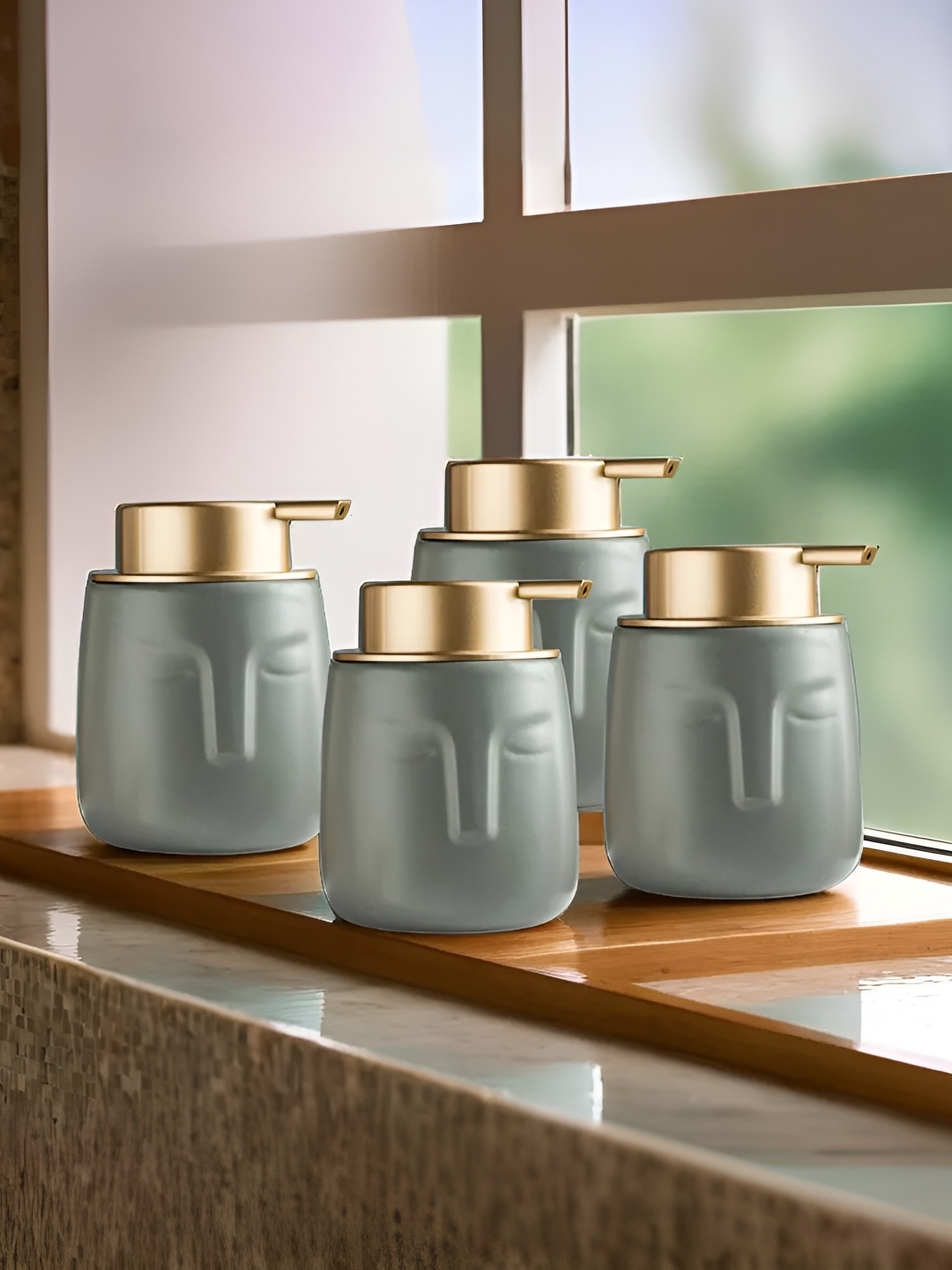 

USHA SHRIRAM Grey 4 Ceramic Soap Dispenser