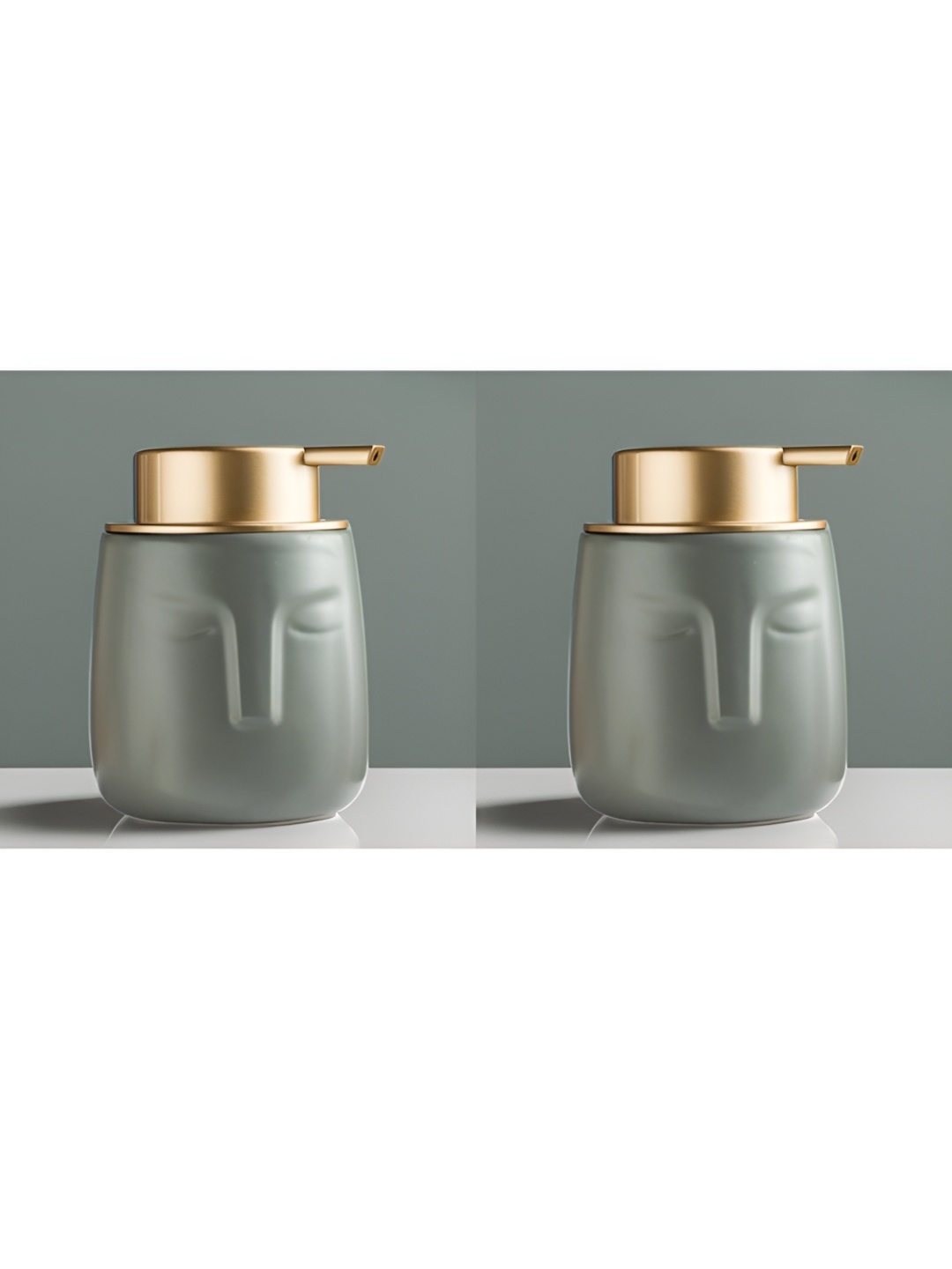 

USHA SHRIRAM Grey 2 Ceramic Soap Dispenser