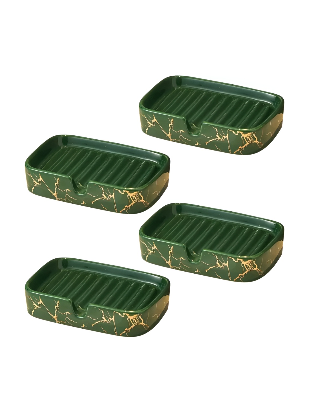 

USHA SHRIRAM Green 4 Ceramic Soap Dish