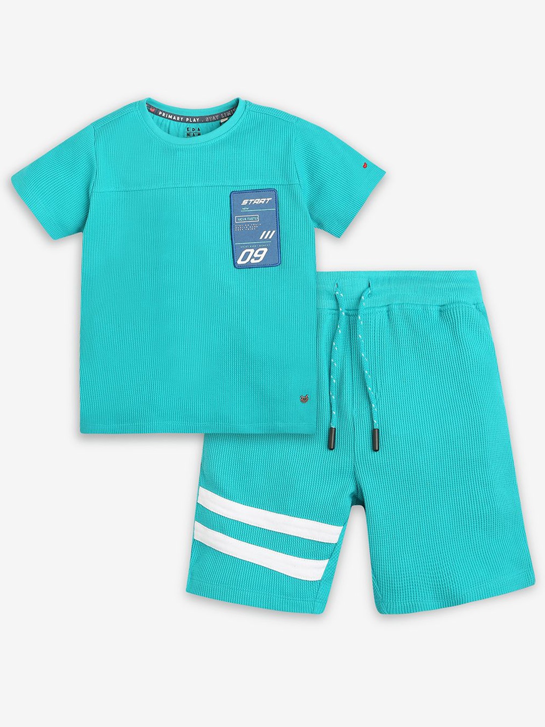 

Ed-a-Mamma Boys Embellished T-shirt with Shorts, Lime green
