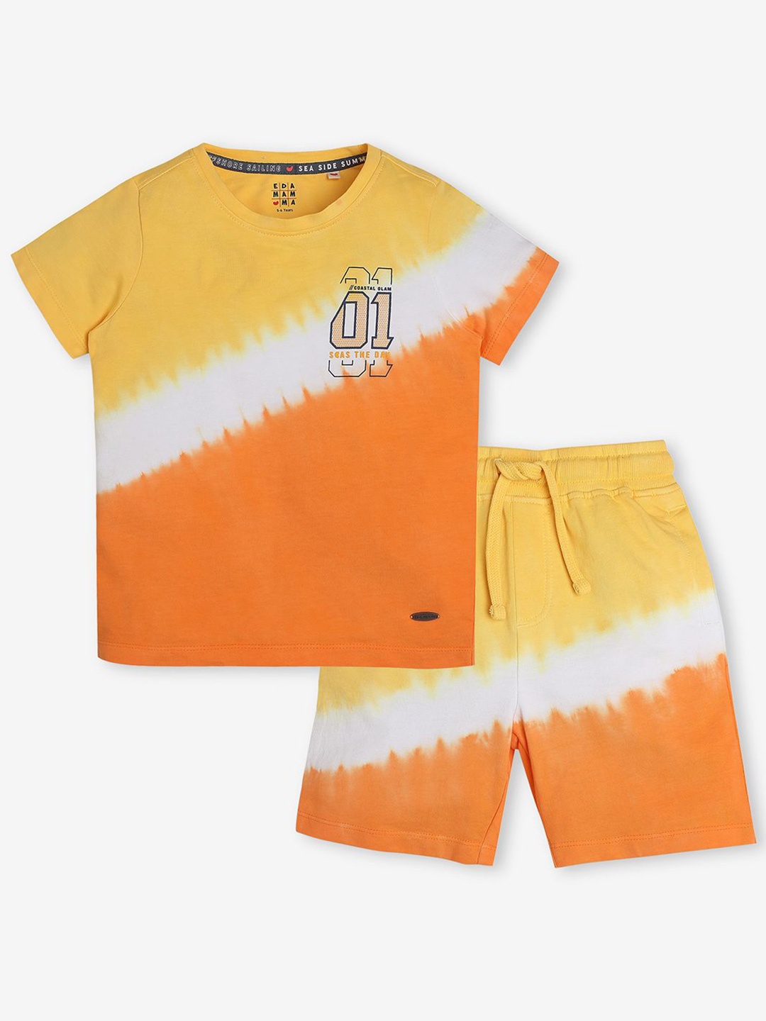 

Ed-a-Mamma Boys Dyed T-shirt with Shorts, Yellow