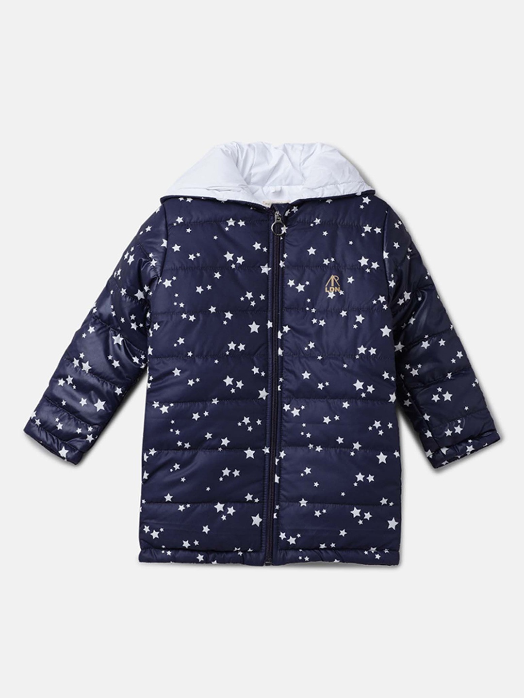 

Angel & Rocket Girls Geometric Windcheater Padded Jacket, Navy blue