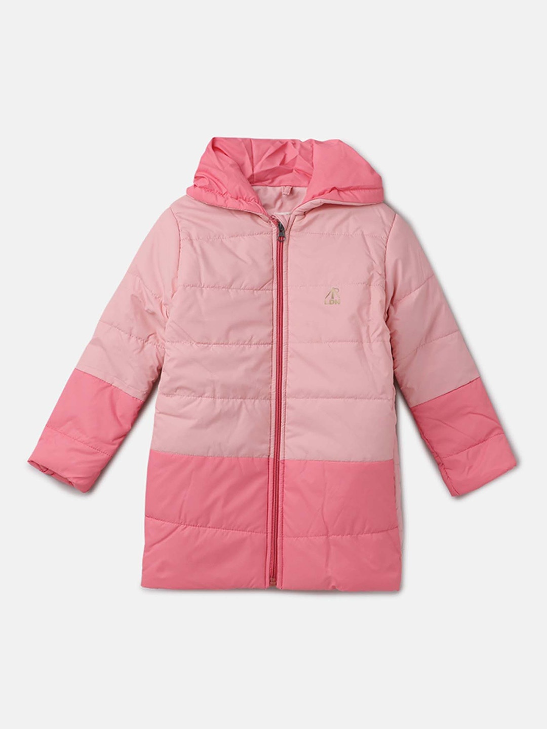 

Angel & Rocket Girls Colourblocked Windcheater Longline Padded Jacket, Pink