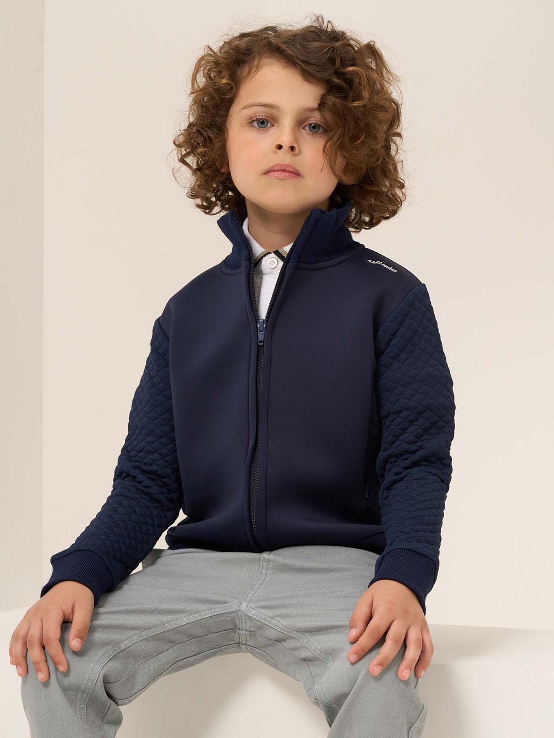 

Angel & Rocket Boys Windcheater Bomber with Embroidered Jacket, Navy blue