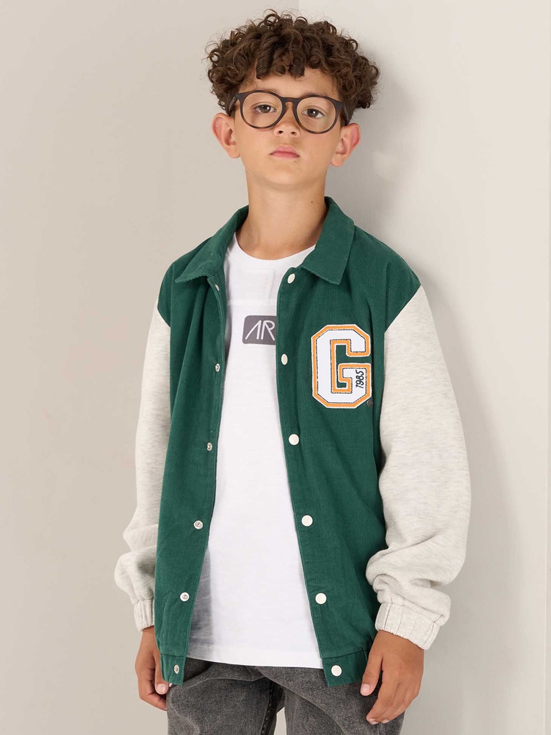 

Angel & Rocket Boys Windcheater Bomber Jacket, Green