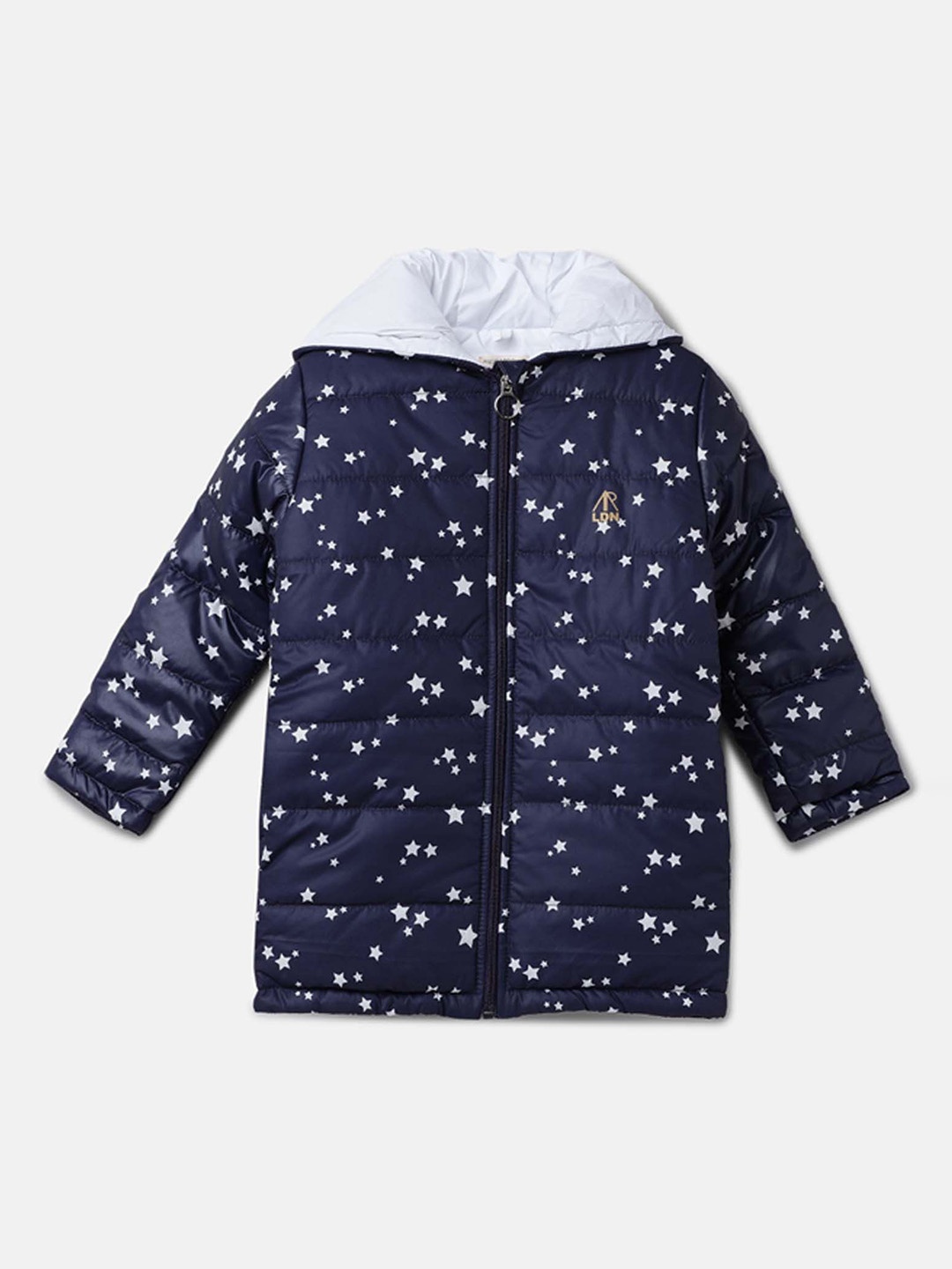 

Angel & Rocket Girls Geometric Windcheater Padded Jacket, Navy blue