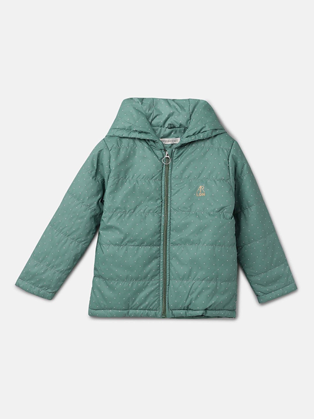 

Angel & Rocket Girls Windcheater Padded Jacket with Embroidered, Green