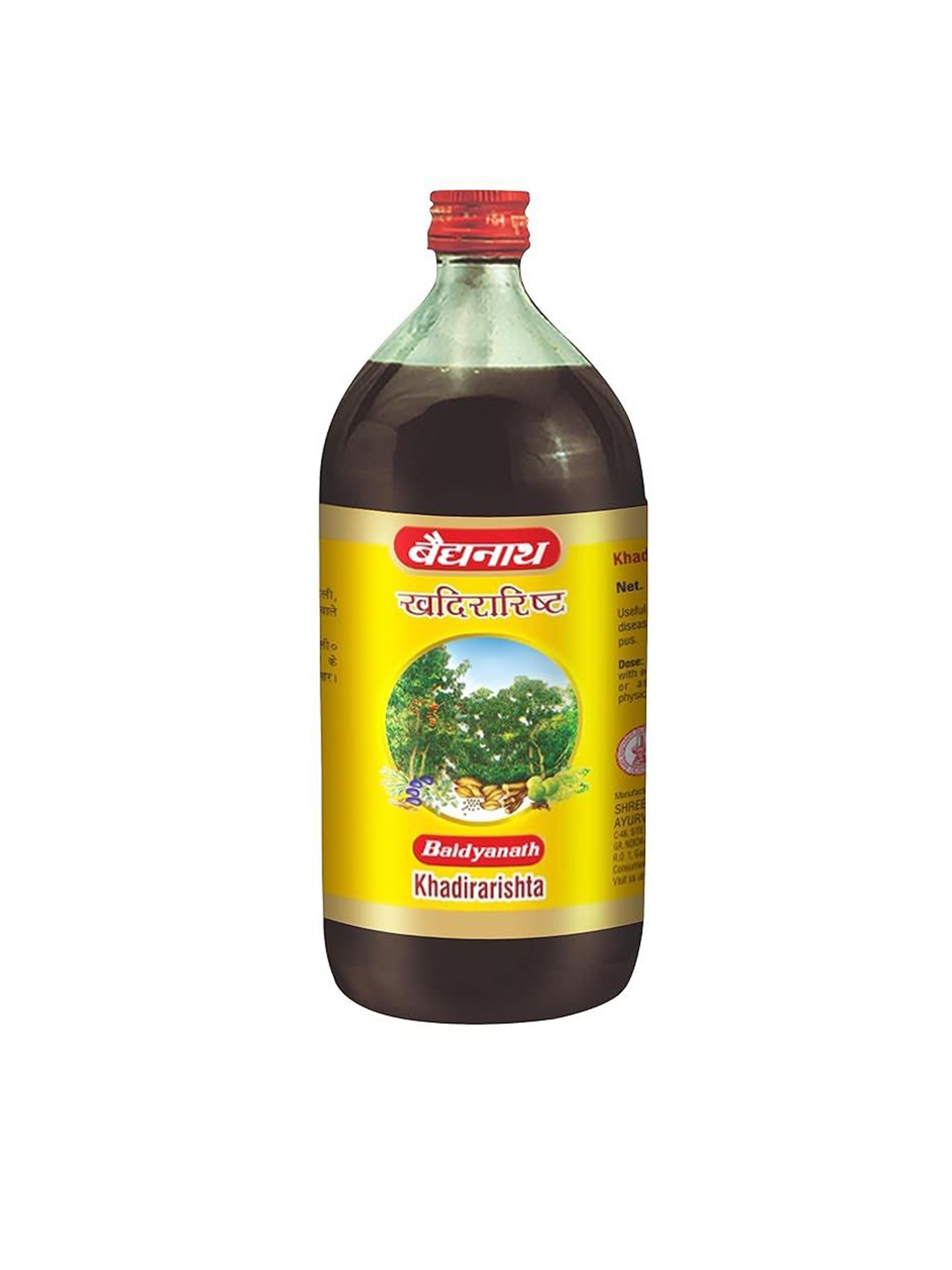 

Baidyanath Khadirarishta Ayurvedic Syrup for Skin Disorders - 450 ml, Yellow