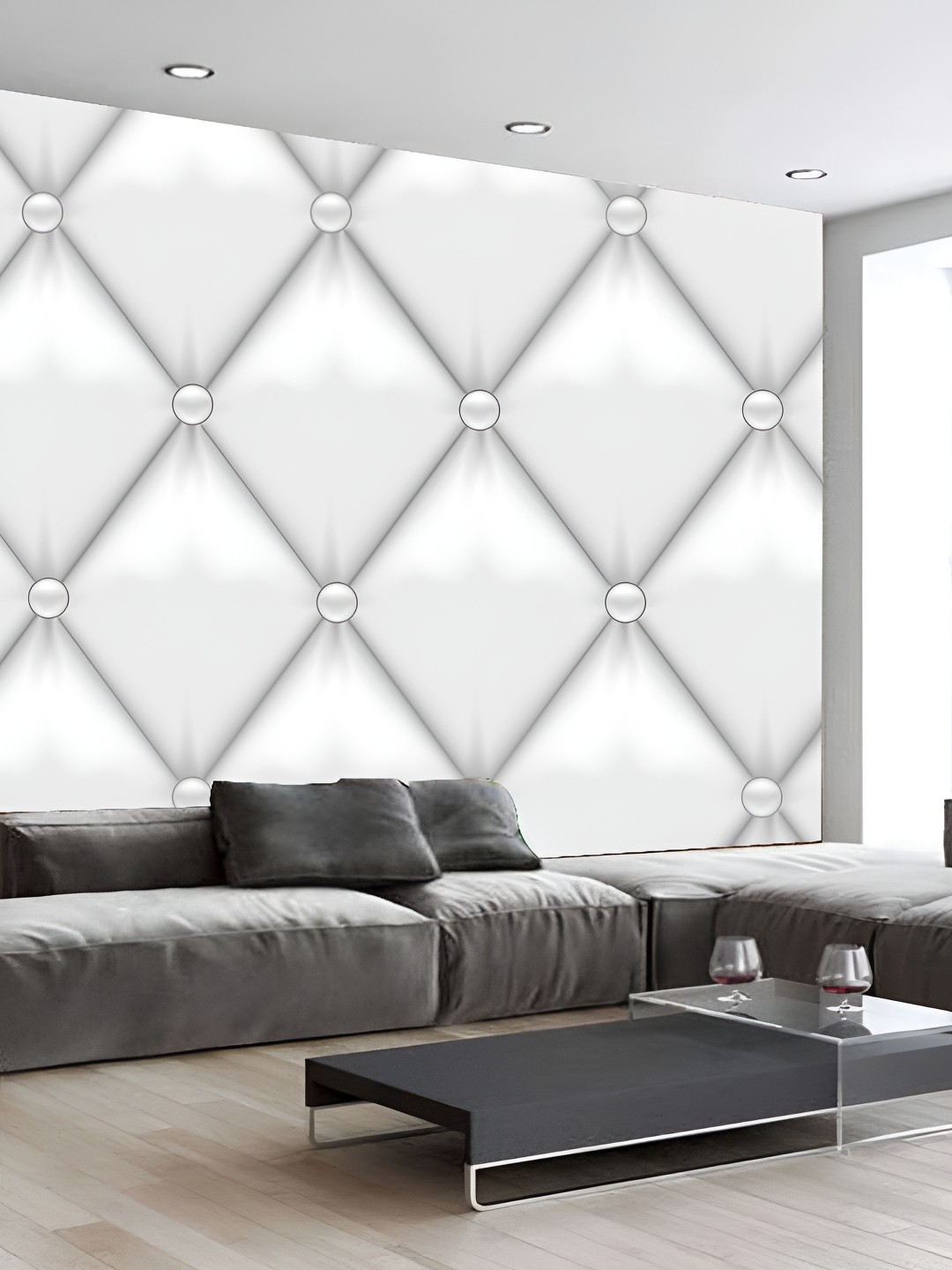 

Aura White & Grey Printed Self Adhesive Wall Sicker