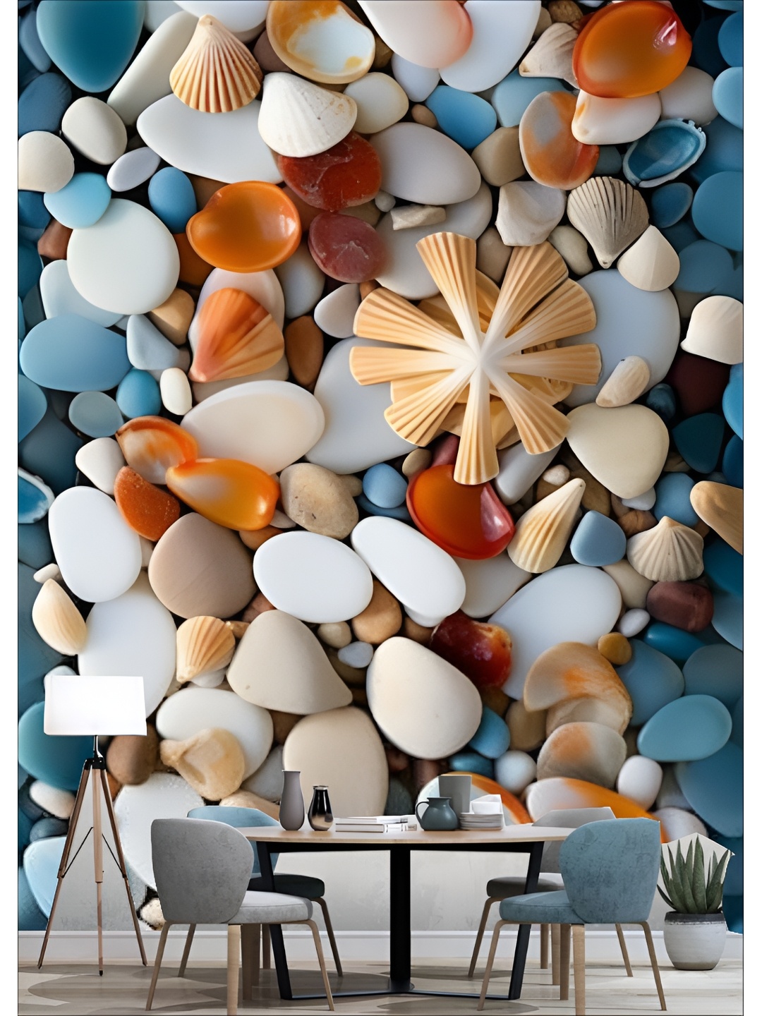 

Aura Grey & White 3D Printed Self Adhesive Wall Sticker