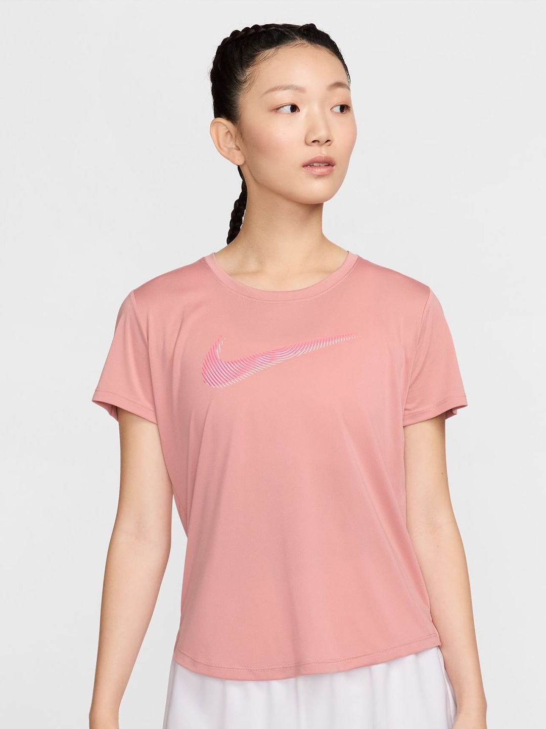 

Nike Dri-FIT Swoosh Women Short-Sleeve Running Top, Red
