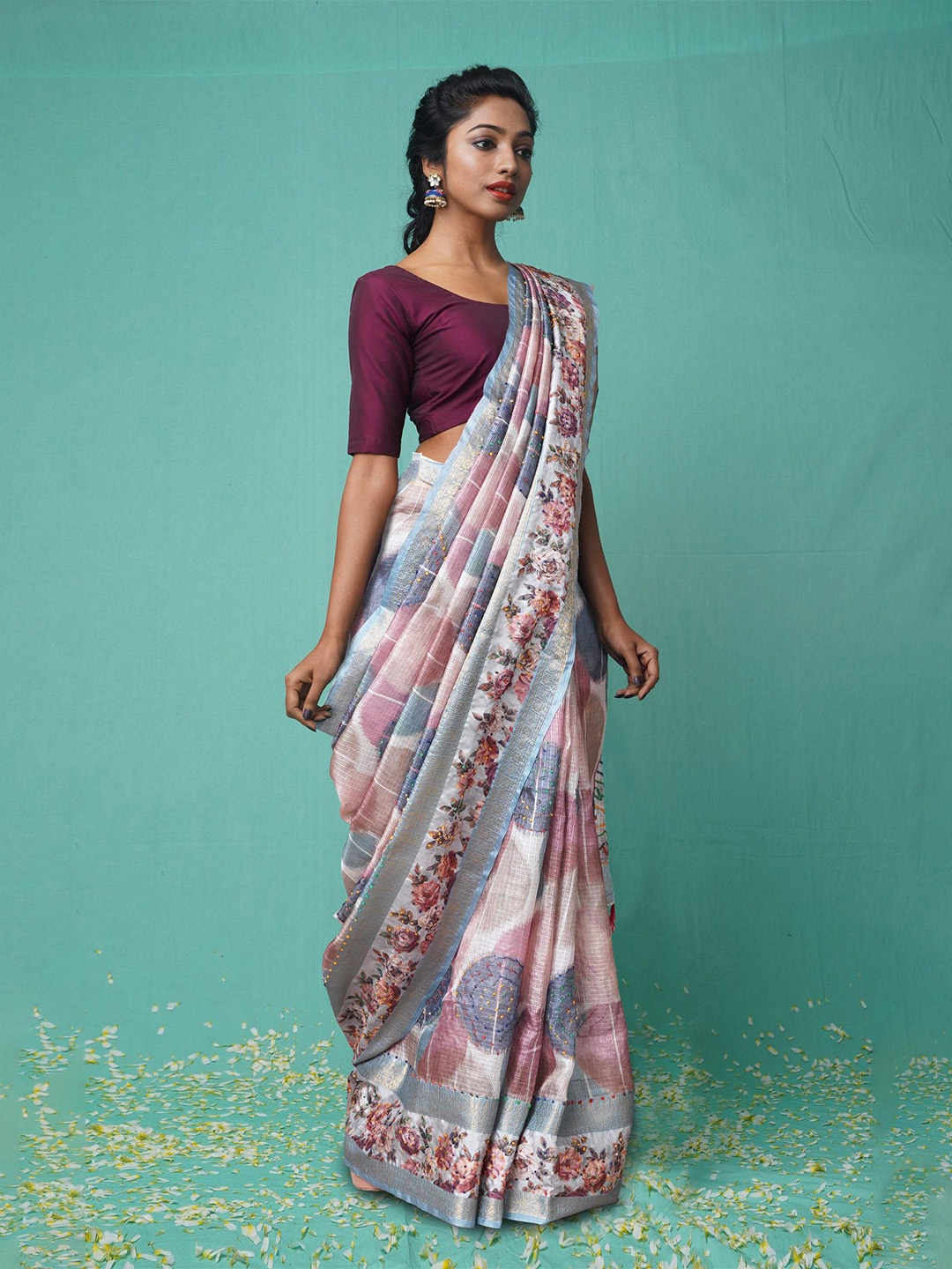 

Unnati Silks Pure Silk Handloom Narayan Peth Saree, Blue