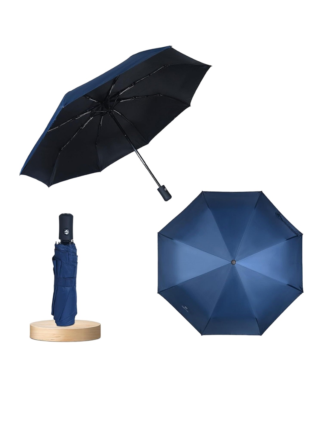 

Alexvyan Auto Open/Close Rain Sun & UV Protection Umbrella, Blue