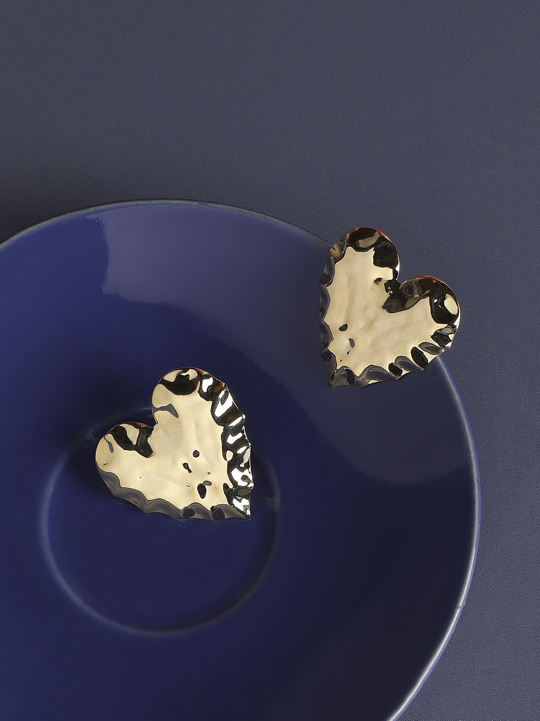 

SOHI Contemporary Studs Earrings, Gold